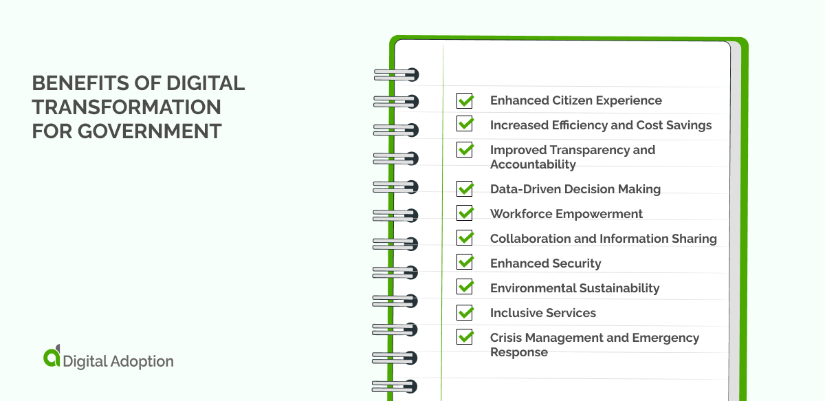 Benefits of digital transformation for government