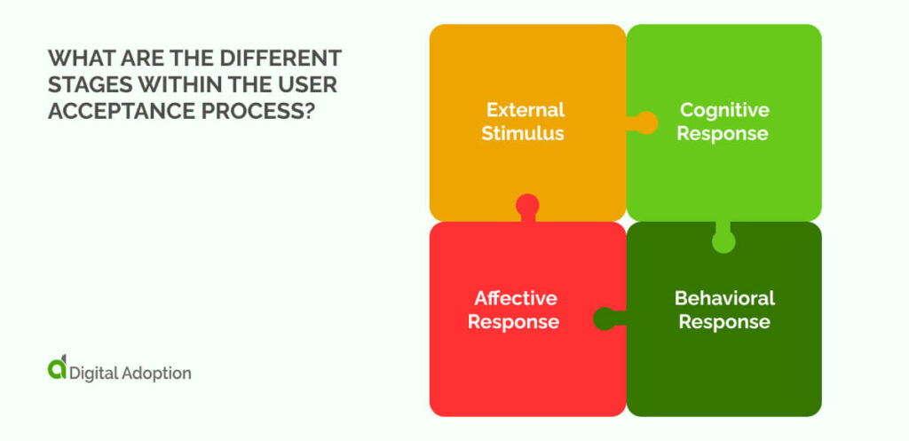 What are the different stages within the user acceptance process?