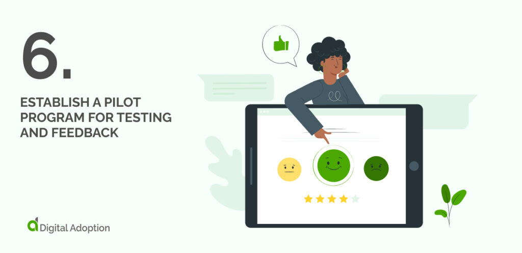 Establish a Pilot Program for Testing and Feedback