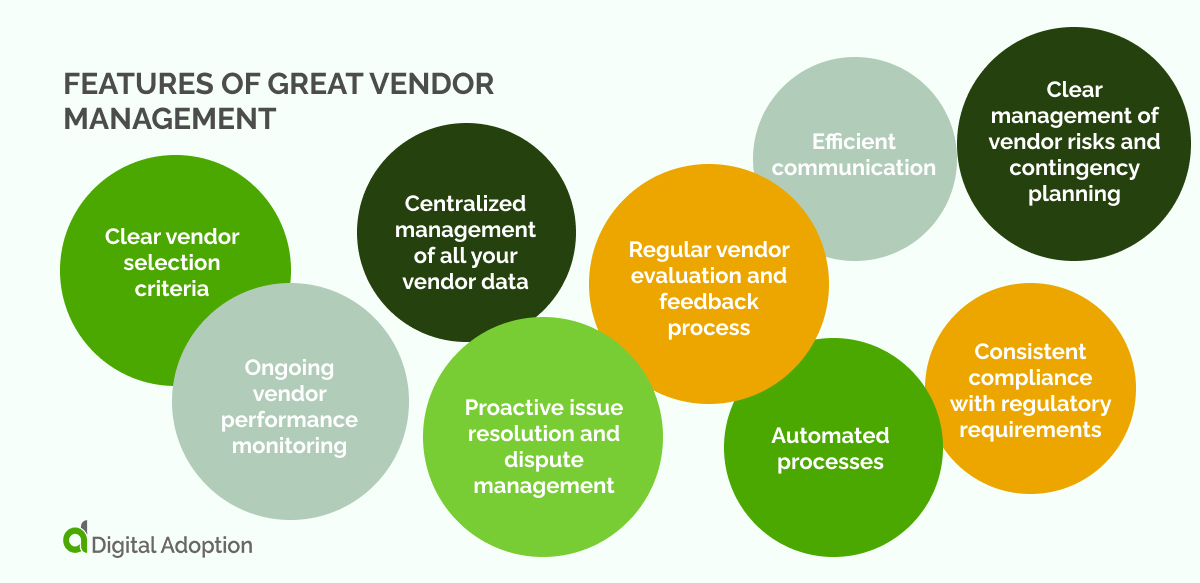 Features of great vendor management