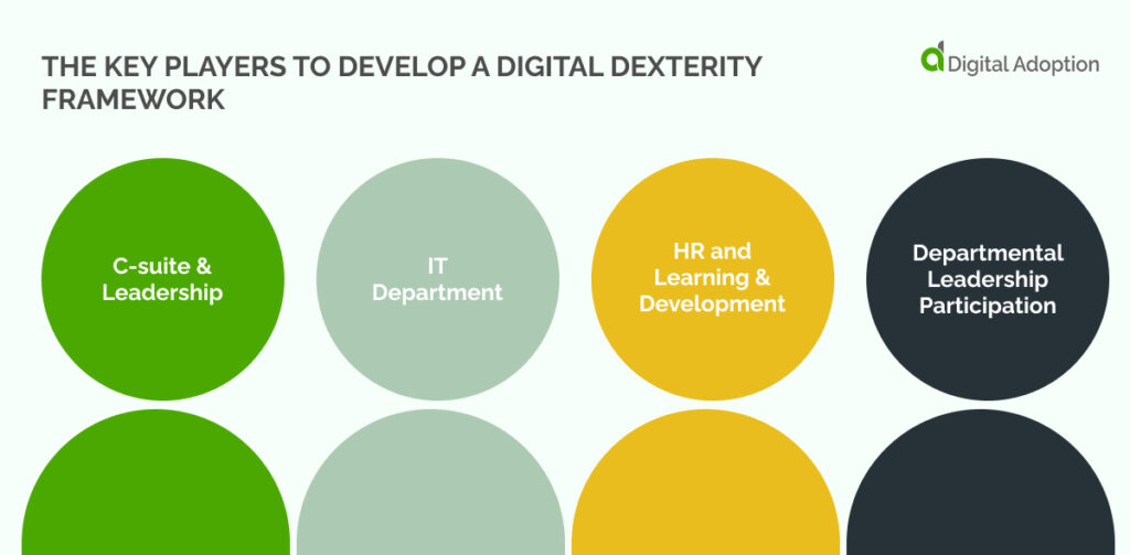the key players to develop a digital dexterity framework