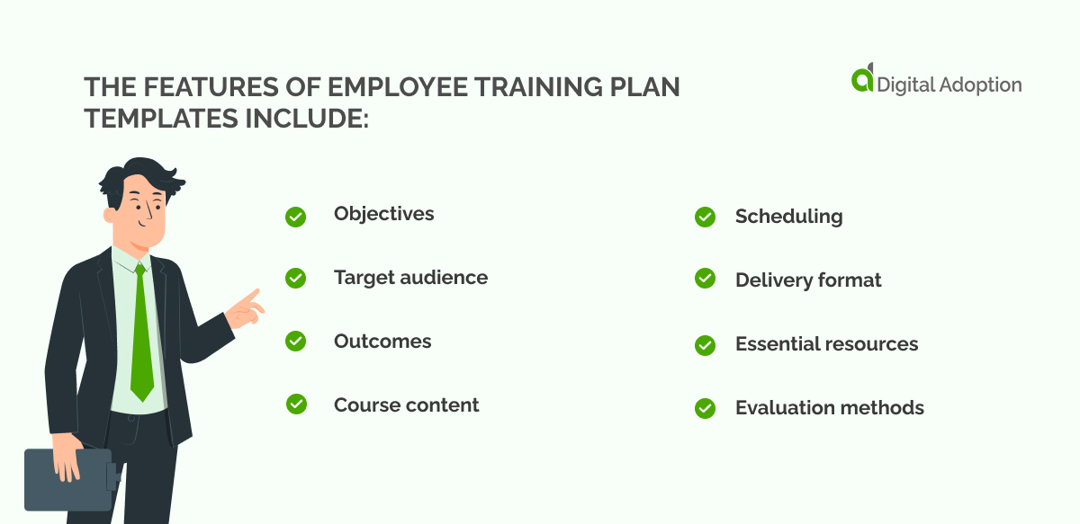 The features of employee training plan templates include_
