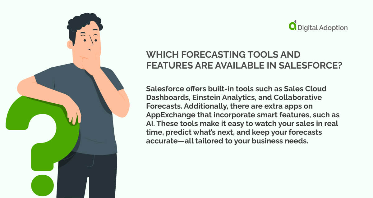 Which forecasting tools and features are available in Salesforce?