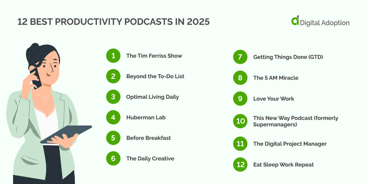12 Best productivity podcasts in 2025