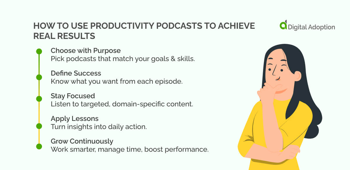 How to use productivity podcasts to achieve real results