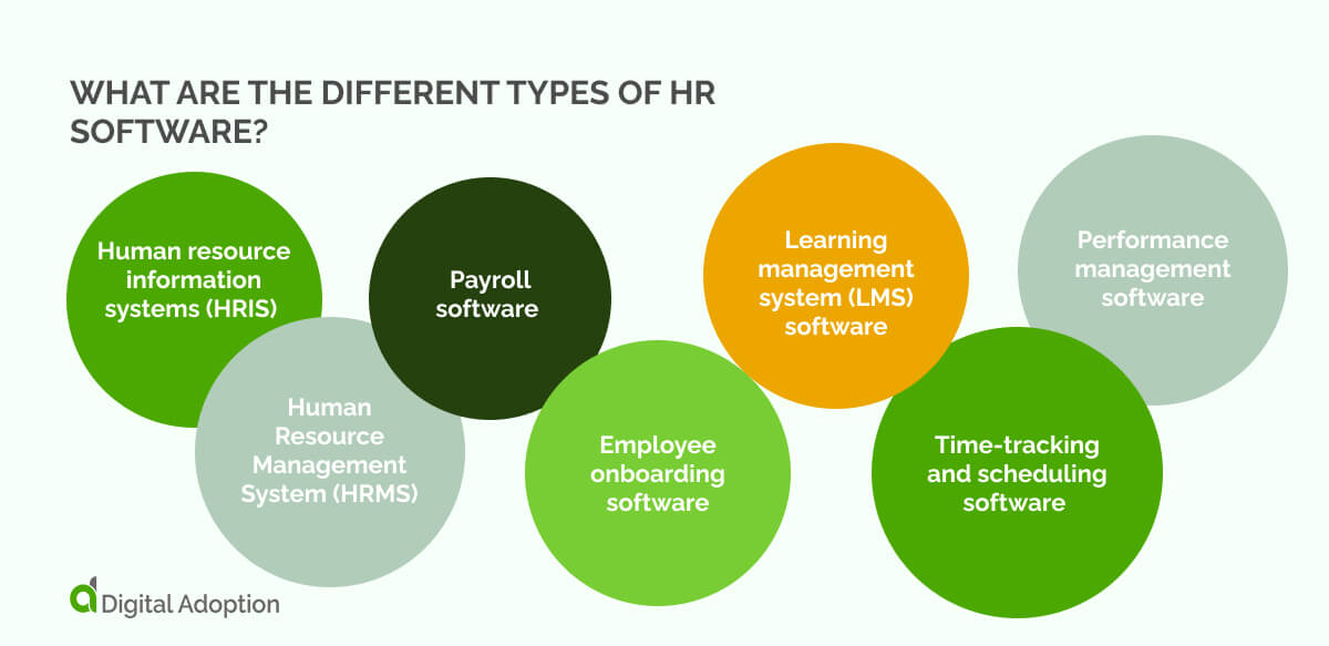 What are the different types of HR software?